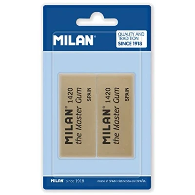 Image of A.C. Milan Blister 2 gomas de miga pan Master Gum para Bellas artes, White