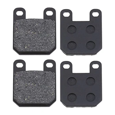 Image of ECSiNG 2 Pairs of Brake Pads Compatible with Peugeot Speedfight Jetforce C Tech Elyseo 50 Electric Motorcycle Front and Rear Wheels Semi metal Replacement 45x35mm 25mm Hole Diameter