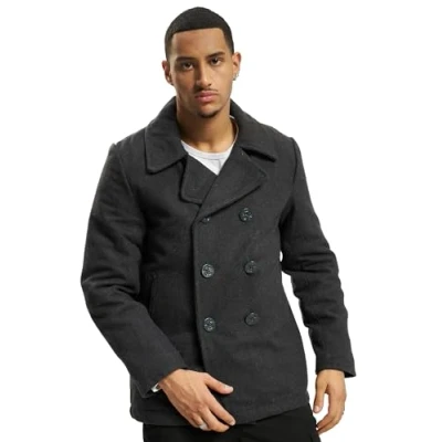 Image of Brandit PEA COAT Light jacket, Men&#039;s, Size: 3XL, Black