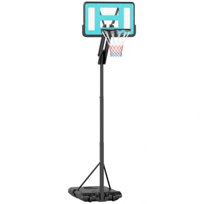 Image of SPORTNOW Fully Adjustable Basketball Hoop Outdoor, 146 236cm and Stand with Weighted Base Shatterproof Backboard, Portable on Wheels for Junior, Adults