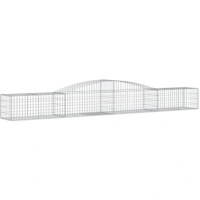 Image of vidaXL Arched Gabion Basket 400x50x40/60 cm Galvanised Iron
