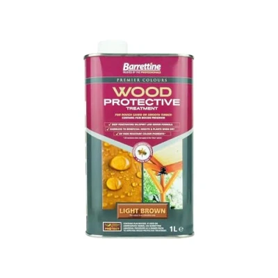 Image of Barrettine Wood Protective Treatment 1L Light Brown