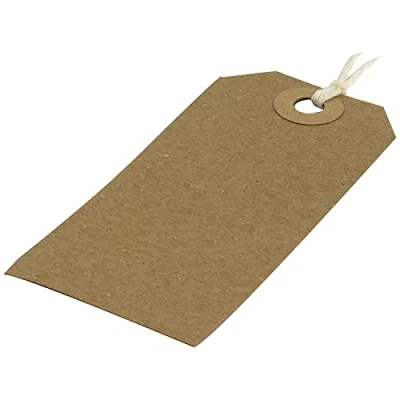 Image of Q Connect KF01597 Strung Tag 82x41mm Buff (Pack of 1000)