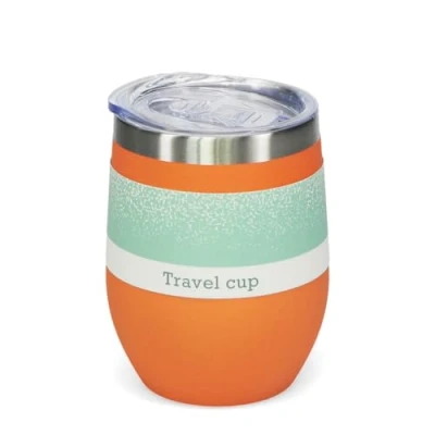 Image of Rex London Rubber Coated Travel Cup 350ml Orange