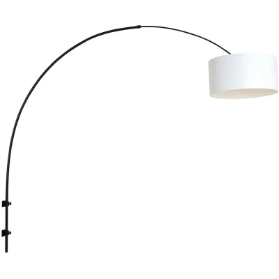 Image of Sparkled Light Wall Lamp with Shade Matt Black, White Hood