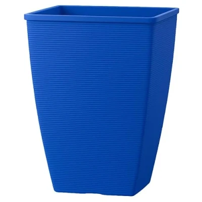 Image of Muddy Hands 46.6 Litre Blue Large Plant Pot Outdoor Garden Tall Square Plastic Planter