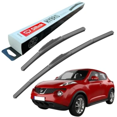 Image of Silbak Windscreen Wipers, fits for NISSAN JUKE (07/2010 03/2017) Wiper Blades, 550mm/350mm, Front Blades Set Accessories,