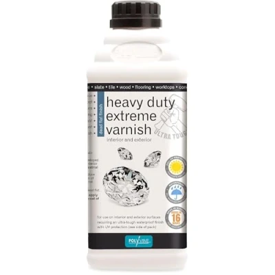 Image of Polyvine Heavy Duty Extreme Varnish with Dead Flat Finish 1 Litre