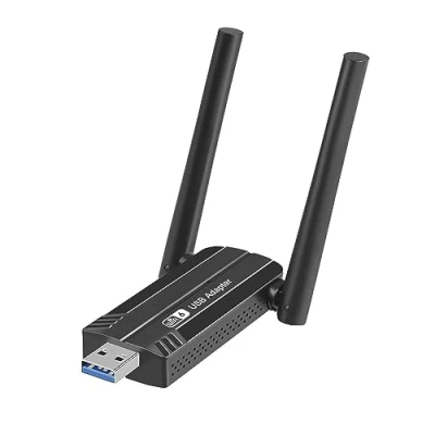 Image of eppfun Wifi Dongle, AX5400M Wi Fi 6E Dual 5dBi Antennas USB 3.0 Wireless Adapter, Band 5GHz/2.4GHz Network Adapter for PC Desktop Laptop, Low Latency Gaming, Supports Windows 10/11