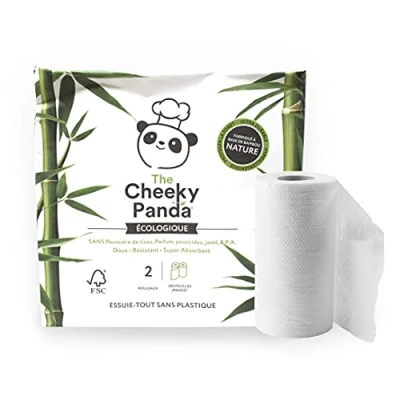 Image of The Cheeky Panda Kitchen Roll, plastic bamboo, White, 1 unité (Lot de 1)
