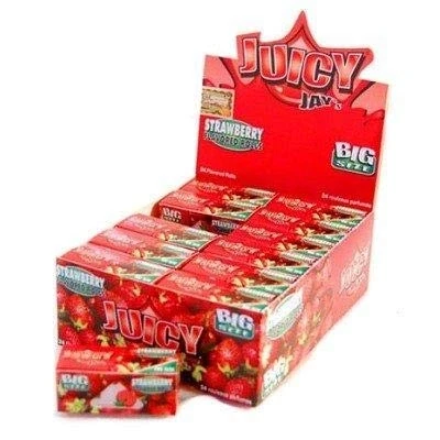 Image of Juicy Jay Rolling Paper Rolls Strawberry Box of 24