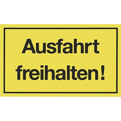 Image of Metafranc 500270 Sign &quot;Ausfahrt freihalten!&quot; 300 x 200 mm/Signage/Information Sign/Prohibition Sign/No Parking/Prohibition of Parking/Property Marking/Commercial Marking /