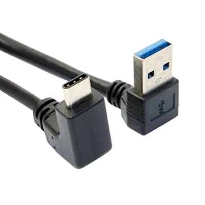 Image of cablecc USB 3.1 C Up Down Angled to 90 Degree A Male Data Cable for Tablet Phone