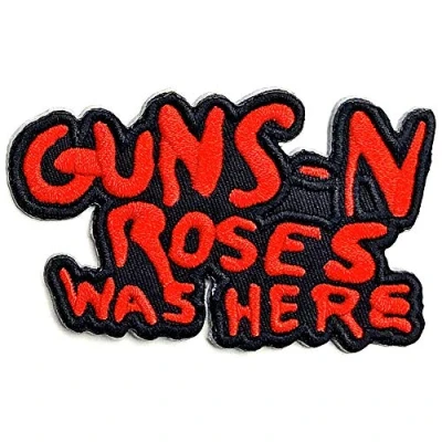 Image of Guns N Roses Patch Cut Out Was Here Band Logo Official One Size