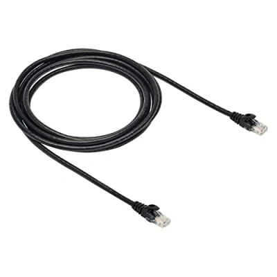 Image of Amazon Basics RJ45 Cat 6 Ethernet Patch Internet Cable 10 Feet (3 Meters), Black