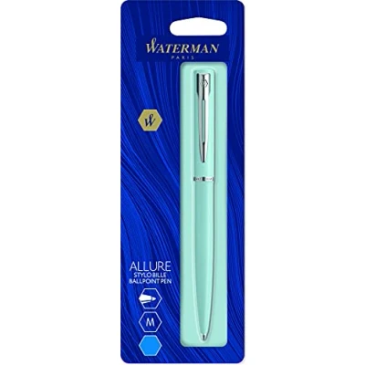 Image of Waterman 2122721 Allure Ballpoint Pen Pastel Blue C.C. M Blister Pack