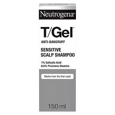 Image of Neutrogena T/Gel Anti Dandruff Shampoo for Sensitive Scalp (1x 150ml), Daily with Salicylic Acid, Fragrance Free Skin to Fight from First Wash