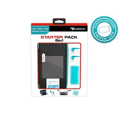 Image of Subsonic 6 In 1 Accessory Pack for Nintendo Switch Lite with Carrying Case and Tempered Glass Protective Screen (Nintendo Switch////)