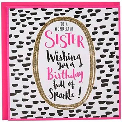 Image of Rachel Ellen &quot;Wonderful Sister&quot; Birthday Card PF34