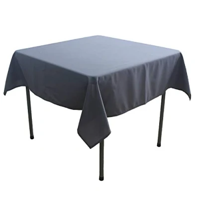 Image of KaitatsuSen Square Polyester Fabric Tablecloth, Charcoal, 150x150 cm