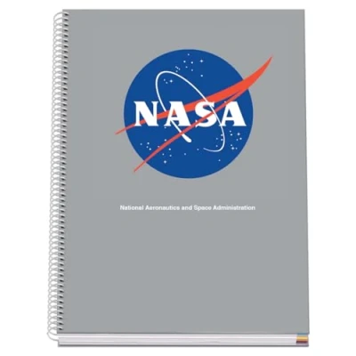 Image of DOHE A4 Squared Notebook Spiral Binding, 100 Sheets of 90 g/m², 5 mm Square, Hardcover, NASA Grey, School Supplies Grey