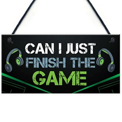 Image of Red Ocean Gamer Gifts Funny Gaming Sign For Games Room Boys Bedroom Christmas Son or Brother