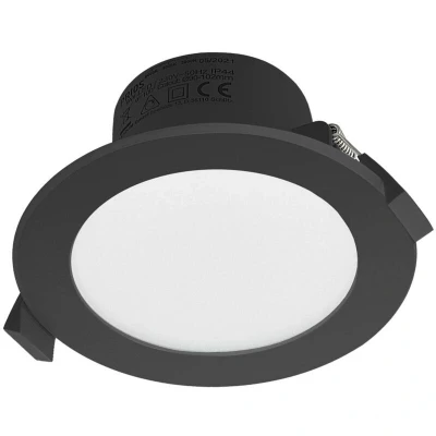 Image of Prios LED recessed spotlight Rida, black, 11.5 cm, 9 W, CCT