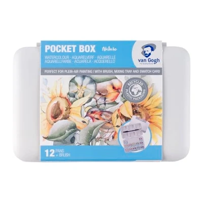 Image of Van Gogh Watercolour Pocketbox 12 Half Pans Nature Colours