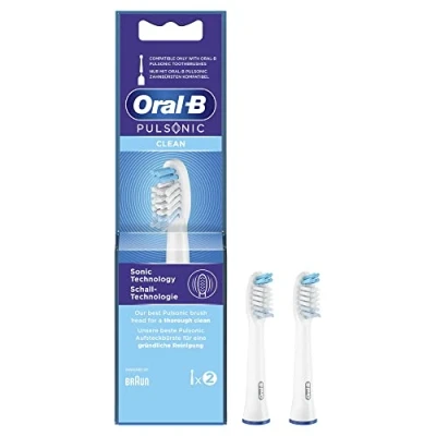 Image of Oral B Pulsonic Clean Replacement Toothbrush Heads for Sonic Heads, Pack of 2 (1 Pack)