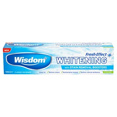 Image of Wisdom Fluoride Toothpaste Fresh Effect Whitening, Extra Mint, 100ml
