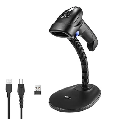 Image of NetumScan Wireless 2D Barcode Scanner USB Automatic Bar Code Reader with Hands Free Adjustable Stand Reader/Imager (QR PDF417, GS1 Data Matrix) for PC Computer MAC Laptop NSI8 X