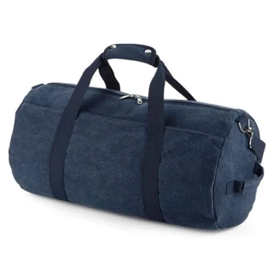 Image of COOZO Vintage Canvas Barrel Bag Oxford Navy One Size