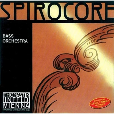 Image of Thomastik Einzelsaite für Kontrabass 3/4 Spirocore E Saite Spiralkern, Chrom umsponnen, Orchesterstimmung, weich