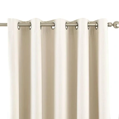 Image of Riva Home Eclipse Blackout Eyelet Curtains, Polyester, Ivory, 46 X 54 (117 137 Cm)