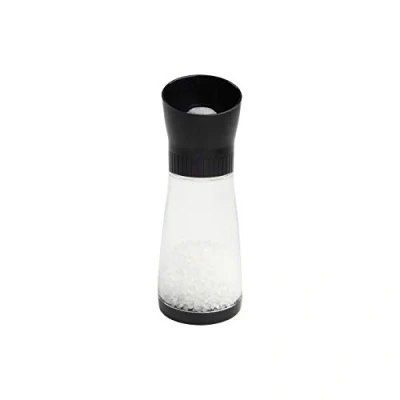 Image of Luna Salt Mill in Clear Acrylic with Black Top