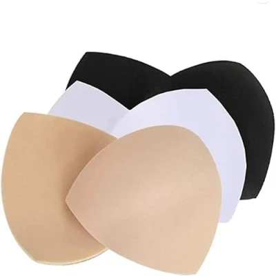 Image of 3 Pairs Bra Pads Inserts,Bra Inserts,Women&#039;s Comfy Sports Cups Removable Inserts Insert for Bikini Top Swimsuit Women&#039;s Triangle Push Up