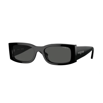 Image of VOGUE EYEWEAR Woman VO5584S W44/87 Sunglasses Acetate Black Grey Squared Normal