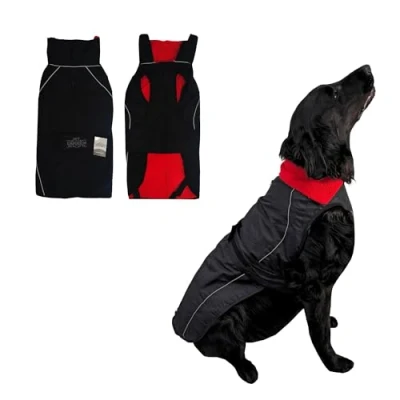Image of Pet Emporium Waterproof Dog Jacket/Coat with Fleece Lining, Reflective Strips, and Adjustable Fit Perfect for Cold Wet Weather Xtra Small