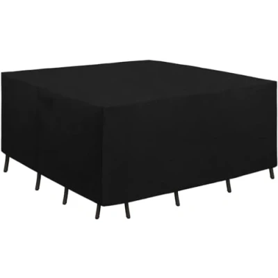 Image of BRIT VOYAGER Garden Furniture Covers, Heavy Duty 420D Oxford Fabric Outdoor Table Cover, Rattan Patio Cover Waterproof, Anti UV (160 * 160 71 cm)