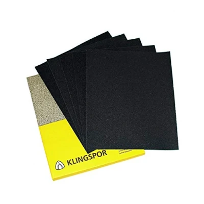 Image of 5 x 100 Grit Sandpaper Wet and Dry 23 28cm Sheets SandingPaper