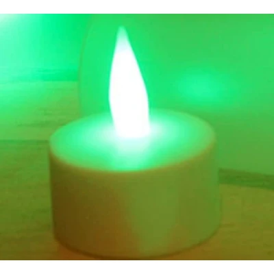 Image of ausuky Flameless LED Rechargeable Candles USB Charger Battery Operated Tea Lights Lamp (Green)