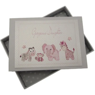 Image of White Cotton Cards Handmade Gorgeous Daughter Tiny Photo Album (Pink)