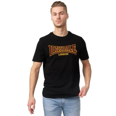 Image of Lonsdale Men&#039;s Slim Fit Classic T Shirt Black, X Large