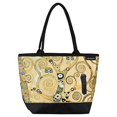 Image of VON LILIENFELD Handbag Gustav Klimt: Tree of Life Art Design Shopper Dimensions L 42 x H 30 D 15 cm Beach Bag Office, multicoloured, Contemporary