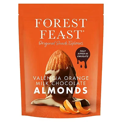 Image of Forest Feast Valencia Orange Milk Chocolate Almonds 120g