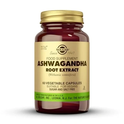 Image of Solgar Ashwagandha Root Extract Classified as an Adaptogen, Herbal Supplements Ayurvedic Medicine Vegan 60 Vegetable Capsules, packaging may vary