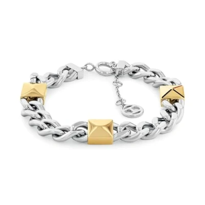Image of Tommy Hilfiger Jewelry Women&#039;s Chain Bracelet in Two Tone 2780914