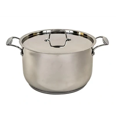 Image of Mastercook Stainless Steel Ovenproof Casserole Stock Stew Soup Pot Pan Saucepan (30cm 12.5Ltr)