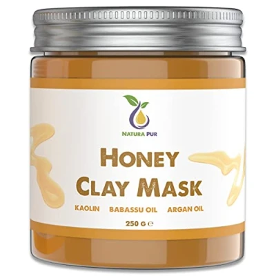 Image of Honey Face Mask 250 g Natural Cosmetics Anti Pimples, Blackhead and Acne Ageing Care for Dry Blemished Skin Cleaning Body
