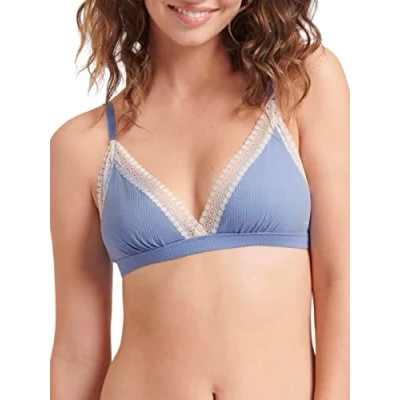 Image of Sloggi Women&#039;s GO Ribbed Bralette Bustier, Riviera, L